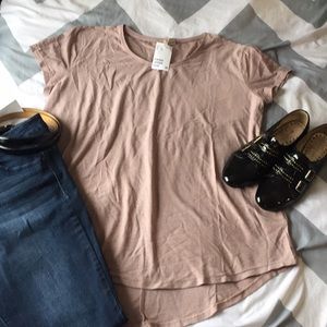 H&M blush short sleeve top XL